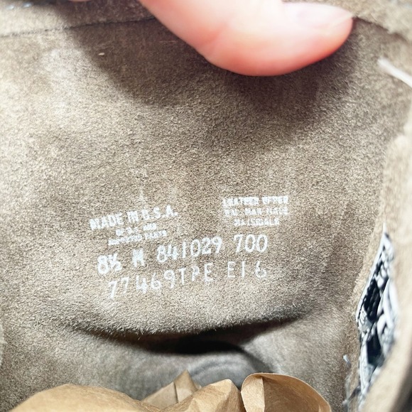 Frye Taupe Suede Leather Harness 12R Tall Square Toe Biker Boot Women's size 8.5 - Picture 10 of 12